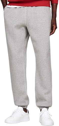 Tommy Hilfiger Herren Jogginghose Essential Fleece mit Tunnelzug, Grau (Medium Grey Heather), im Sale